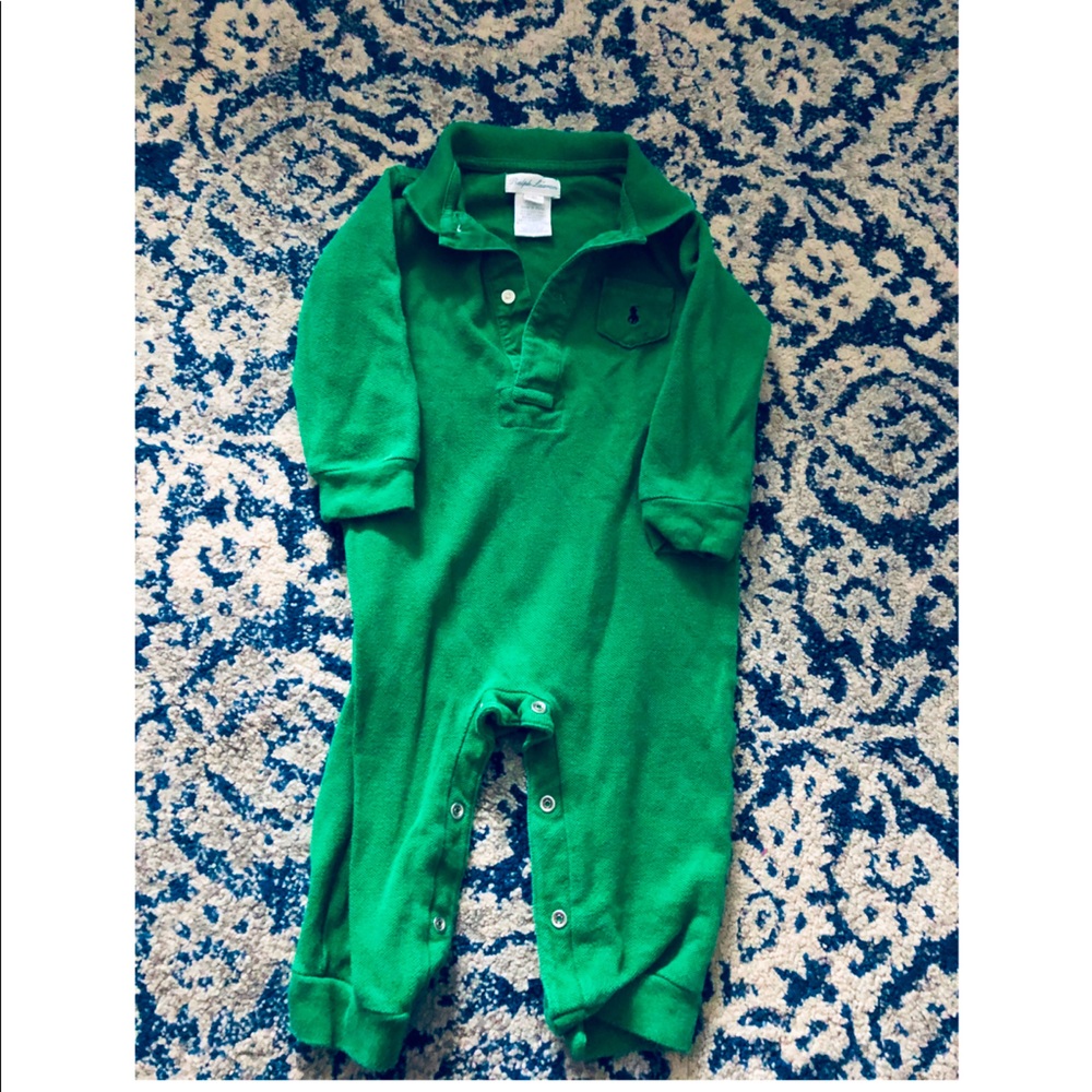 ☘️Ralph Lauren Green Polo One Piece